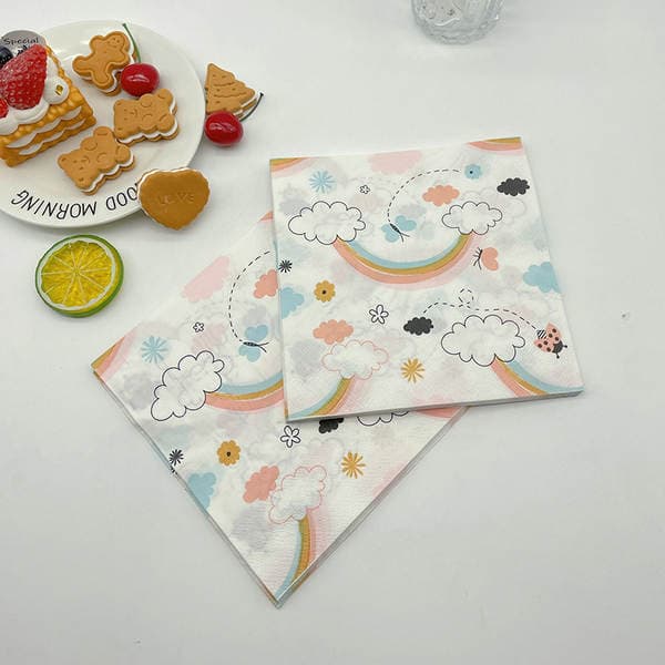 Wholesale bee napkin cartoon wind bee pattern use napkin new product printed paper towel large favorably