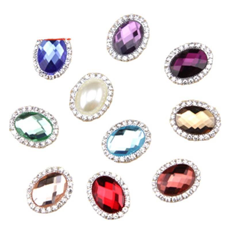 Special price DIY jewelry accessories wholesale handmade material bow round pearl glass drill plate alloy mobile phone stickers 3