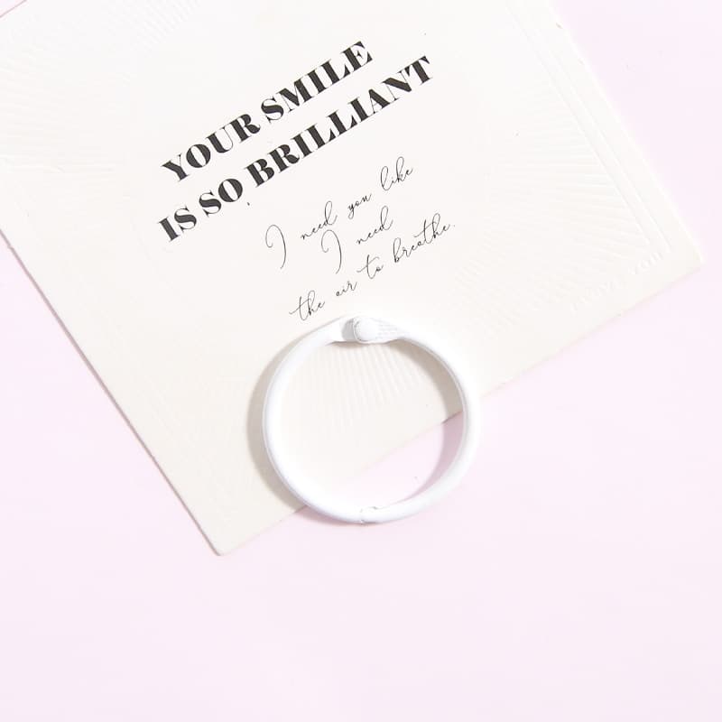 White 3cm clip ring