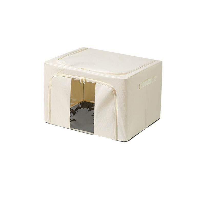Clothes Storage Box Foldable Single Window Visible Clothes Storage Large Capacity Fabric Dust-proof Moisture-proof Sundries Storage Box 5