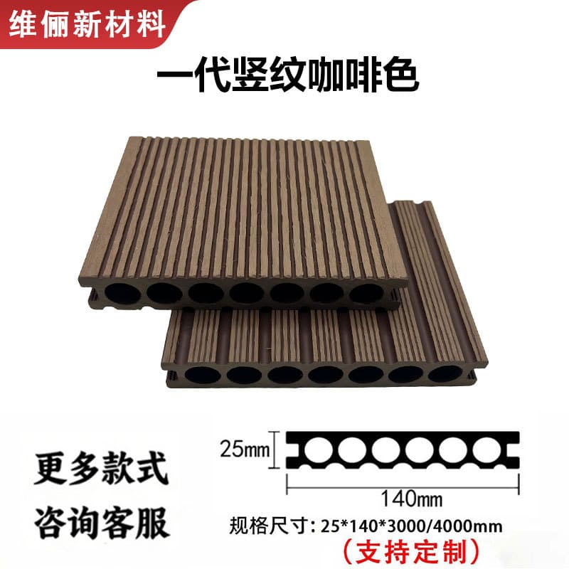 Classic vertical pattern round hole brown