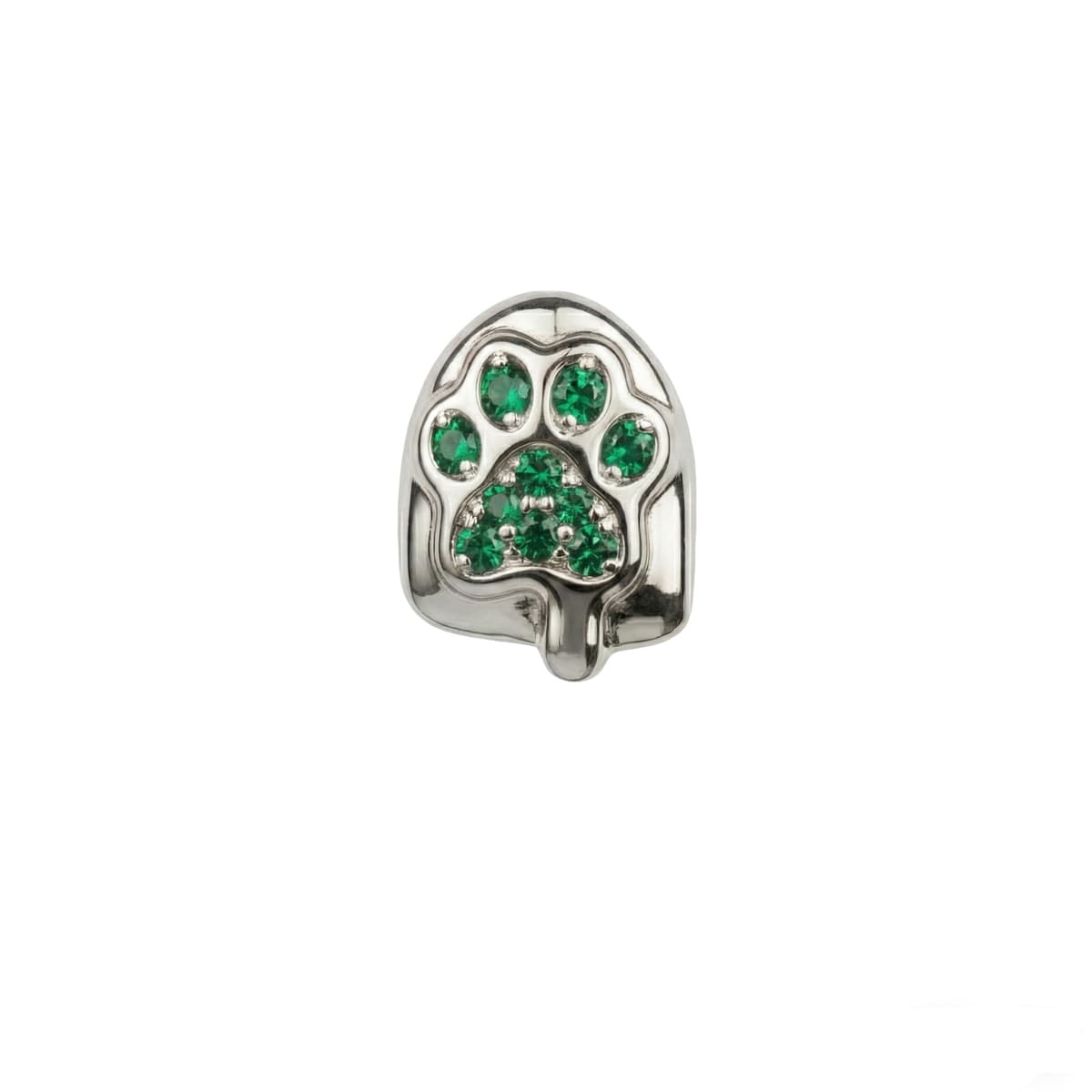 Silver footprints (emerald)