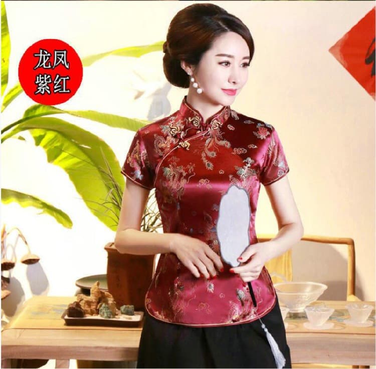 Longfeng Short Sleeve (Jacket) Fuchsia