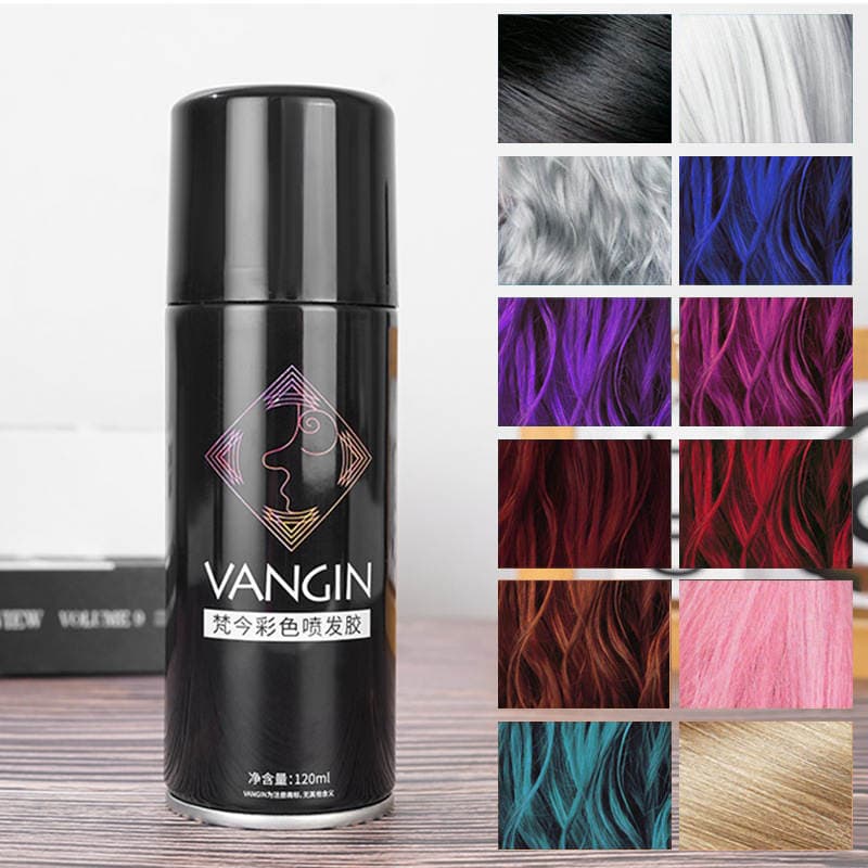 VANGIN Disposable Dyeing Spray Temporary Hair Dye Color Spray Black Hair Spray Women's genuine goods Straight Hair 1
