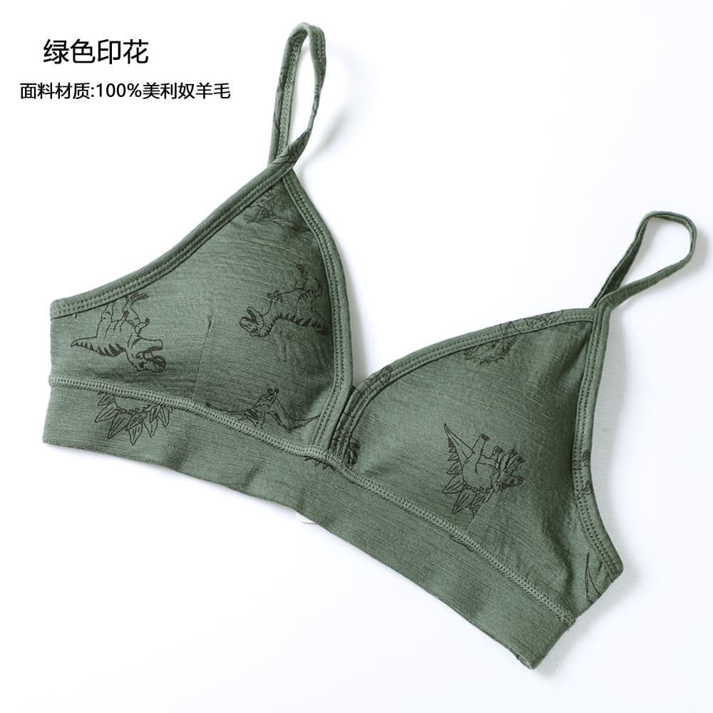 Green print (100% wool)