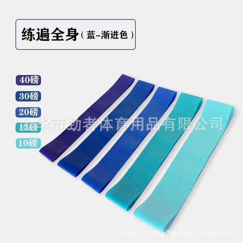 Gradient blue 5 resistance band set