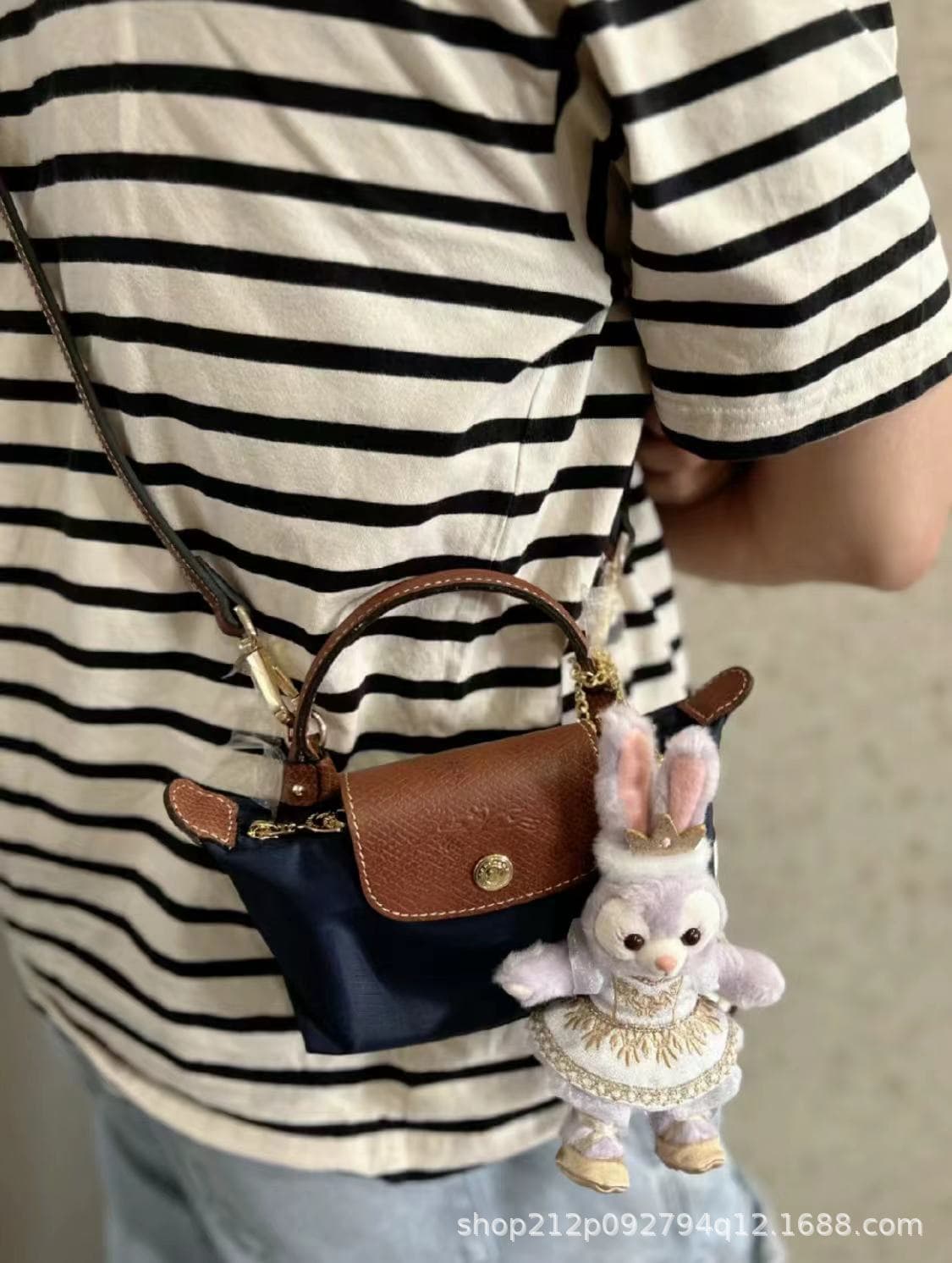 No punching mini navy blue