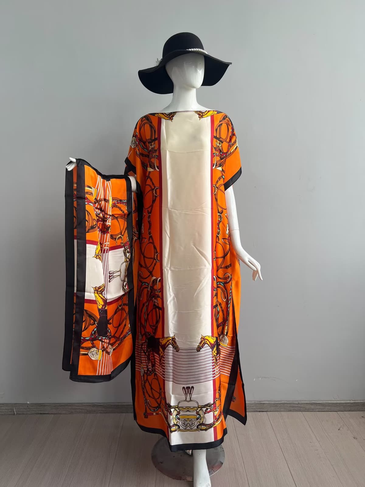 229-classic belt-orange white