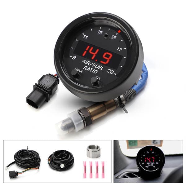 Car Modification Wide-Range Air-Fuel Ratio Gauge 52mm Air-Fuel Ratio Meter with Wide Oxygen Sensor Set Lsu4.9