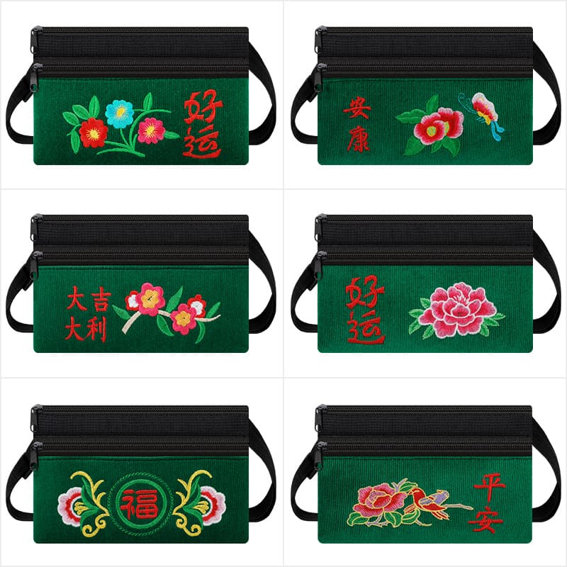 Green corduroy crossbody bag [random color]
