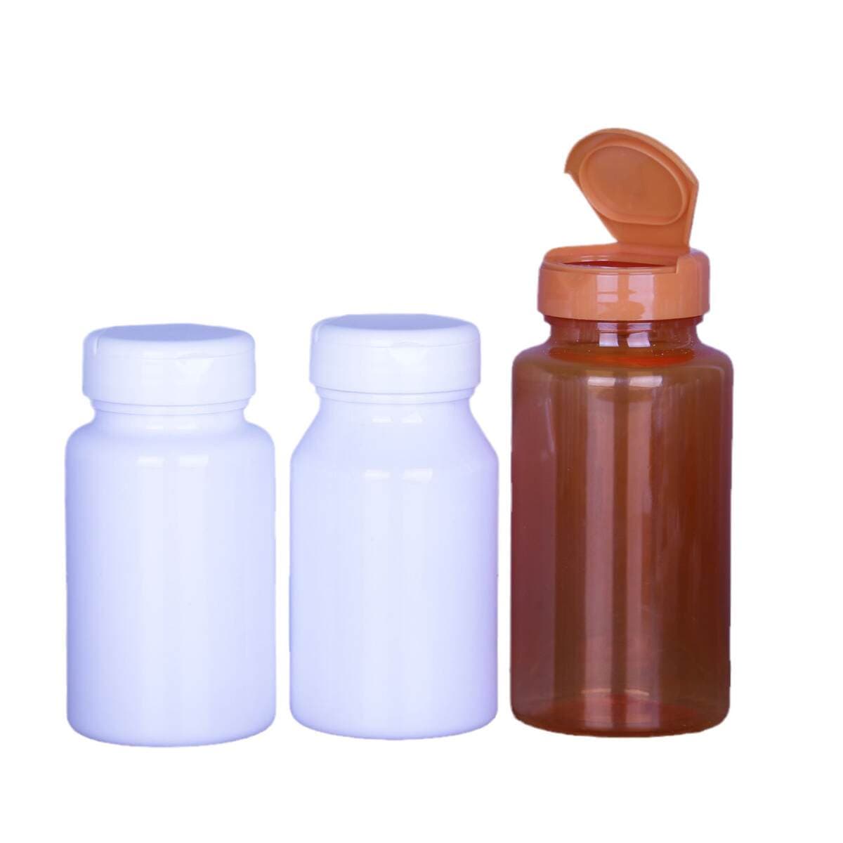 120 ml Geniş Ağızlı Ağ HDPE Plastik Şüşə (Kapsul, Toz üçün) 5