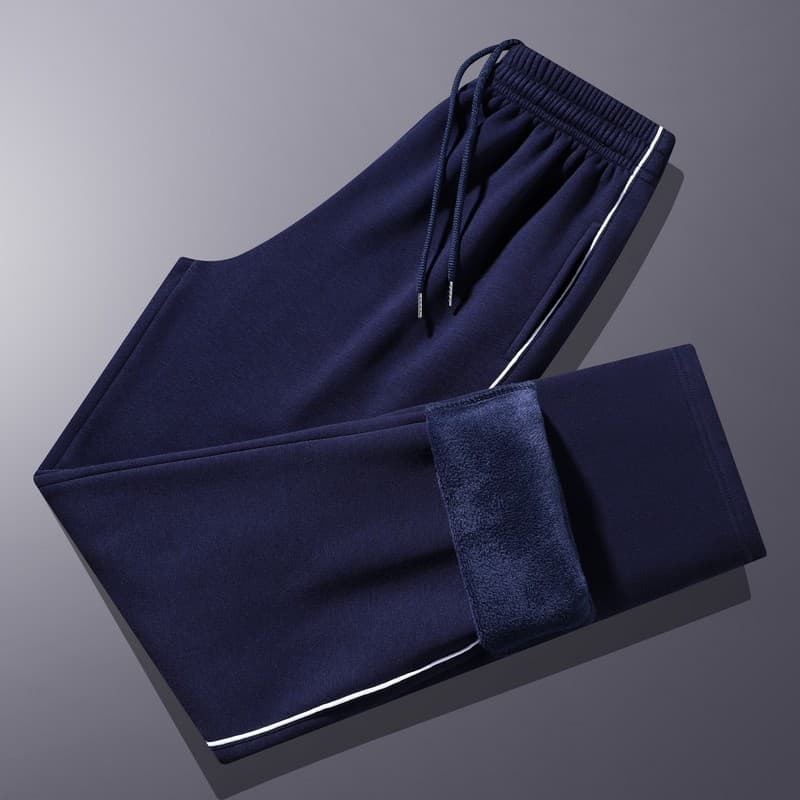 (fleece-lined south korean silk) one bar navy blue
