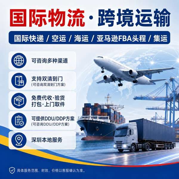 Cross-Border International Logistics, Air Freight, Sea Freight, Amazon Fba First-Leg Dedicated Line, Containerized Shipment, Double-Clearance, Tax-Included Ddp Freight Forwarding, Express Delivery