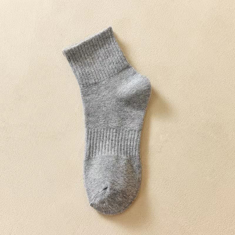 [cotton] waist sports socks 176n light gray [mid tube]