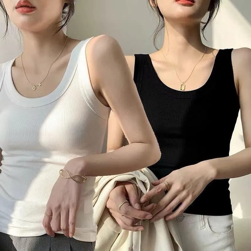 Threaded camisole slimming look inner bottom shirt white free size ( 45-72.5kg ) 20827108
