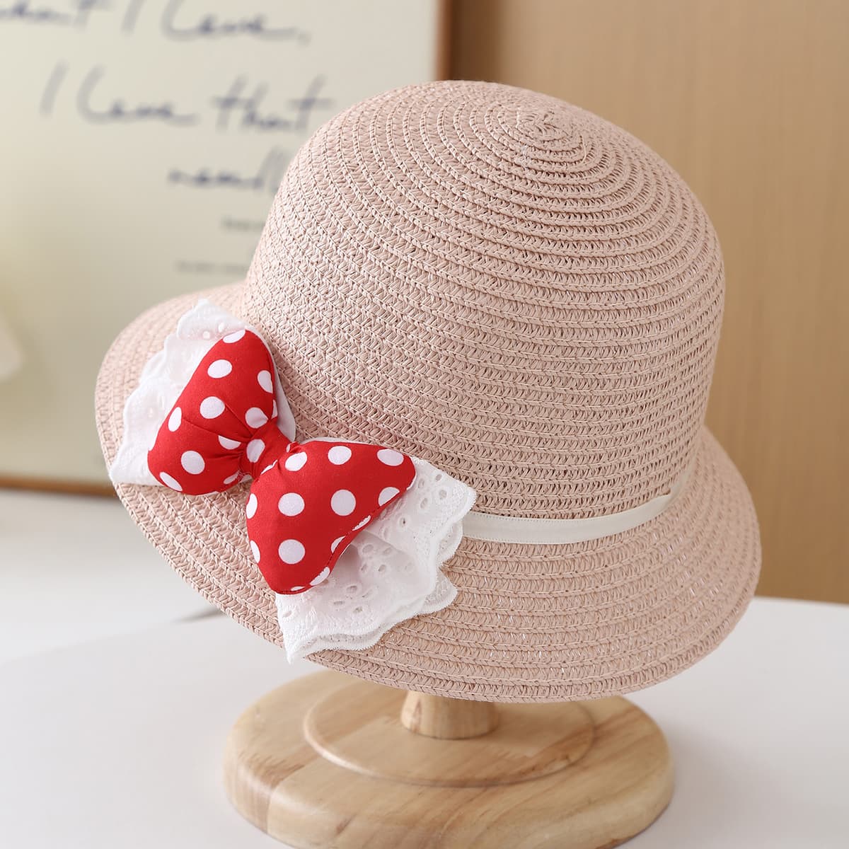 Pink bow single hat