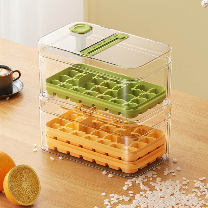 Ice Cube Mold Food Grade Household Press Ice Cube Homemade Ice Cube Artifact with Lid Ice Box Sealed Ice Storage Box 3