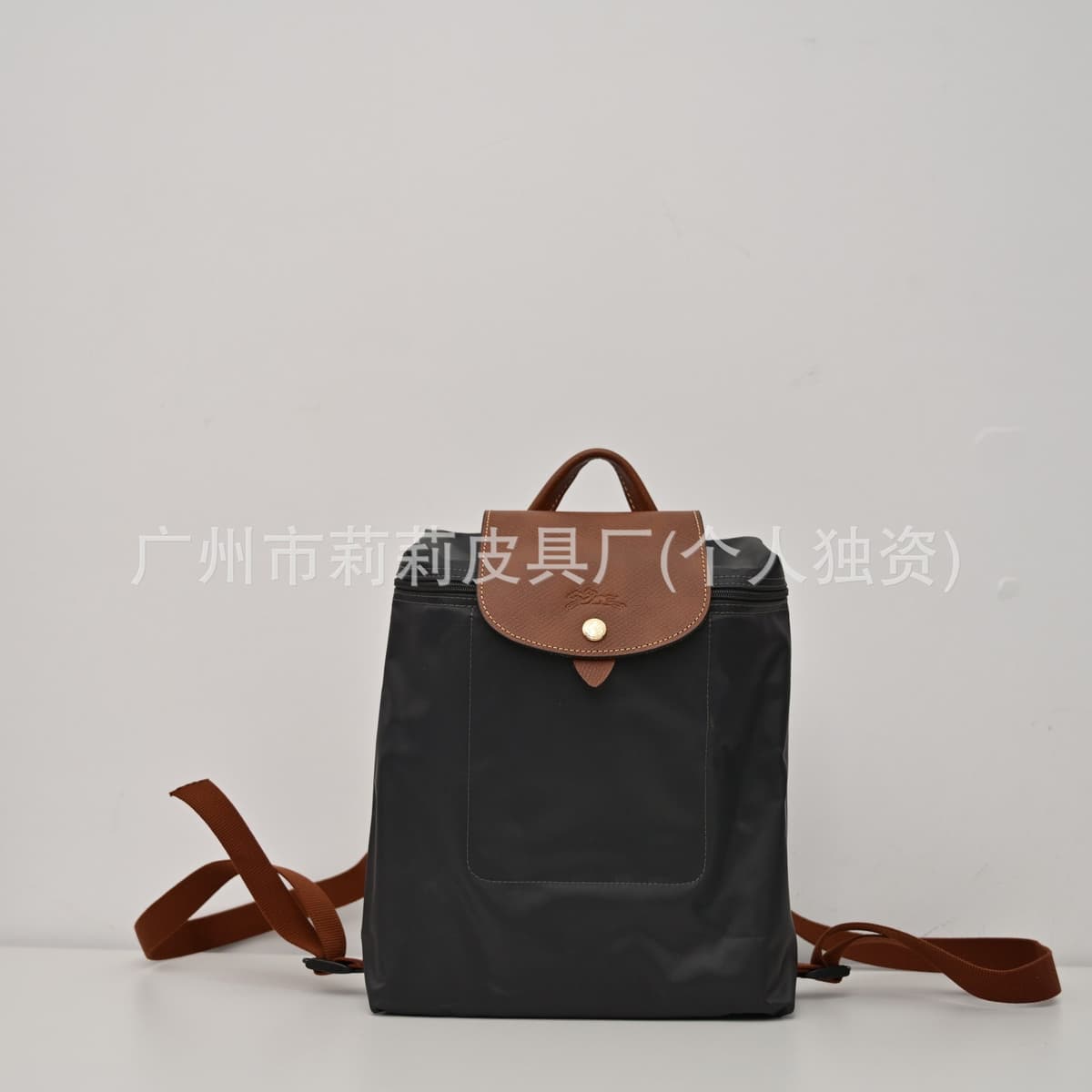 Original factory leather backpack - classic black