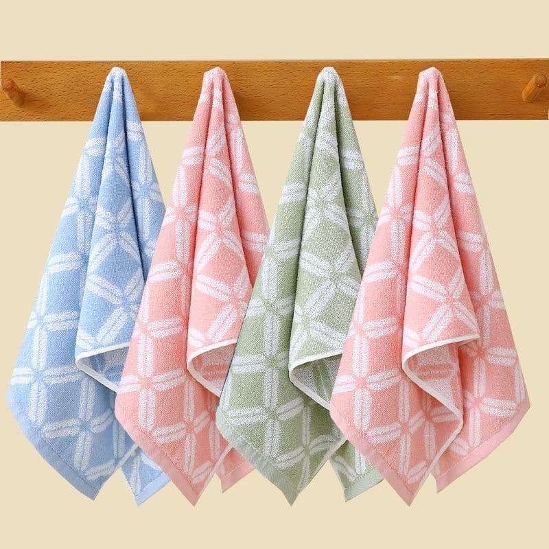 Huiqin - [Thin Towel 4-Pack Rich Pattern] 2 Pink 1 Blue 1 Green - Low Price All Year Round