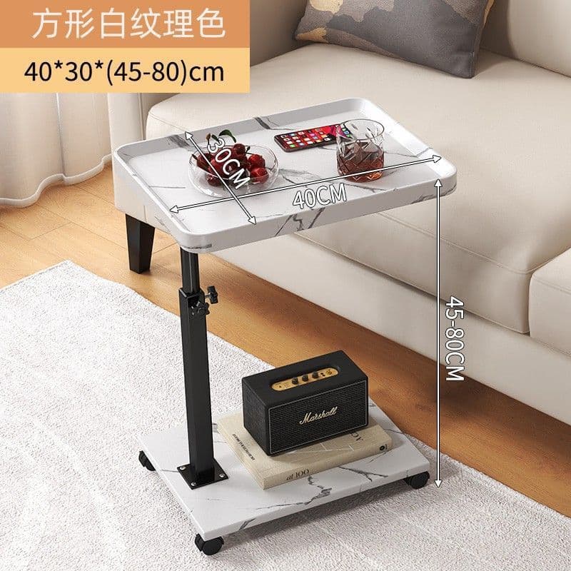 Anti-white marble square table-40*30*45-80