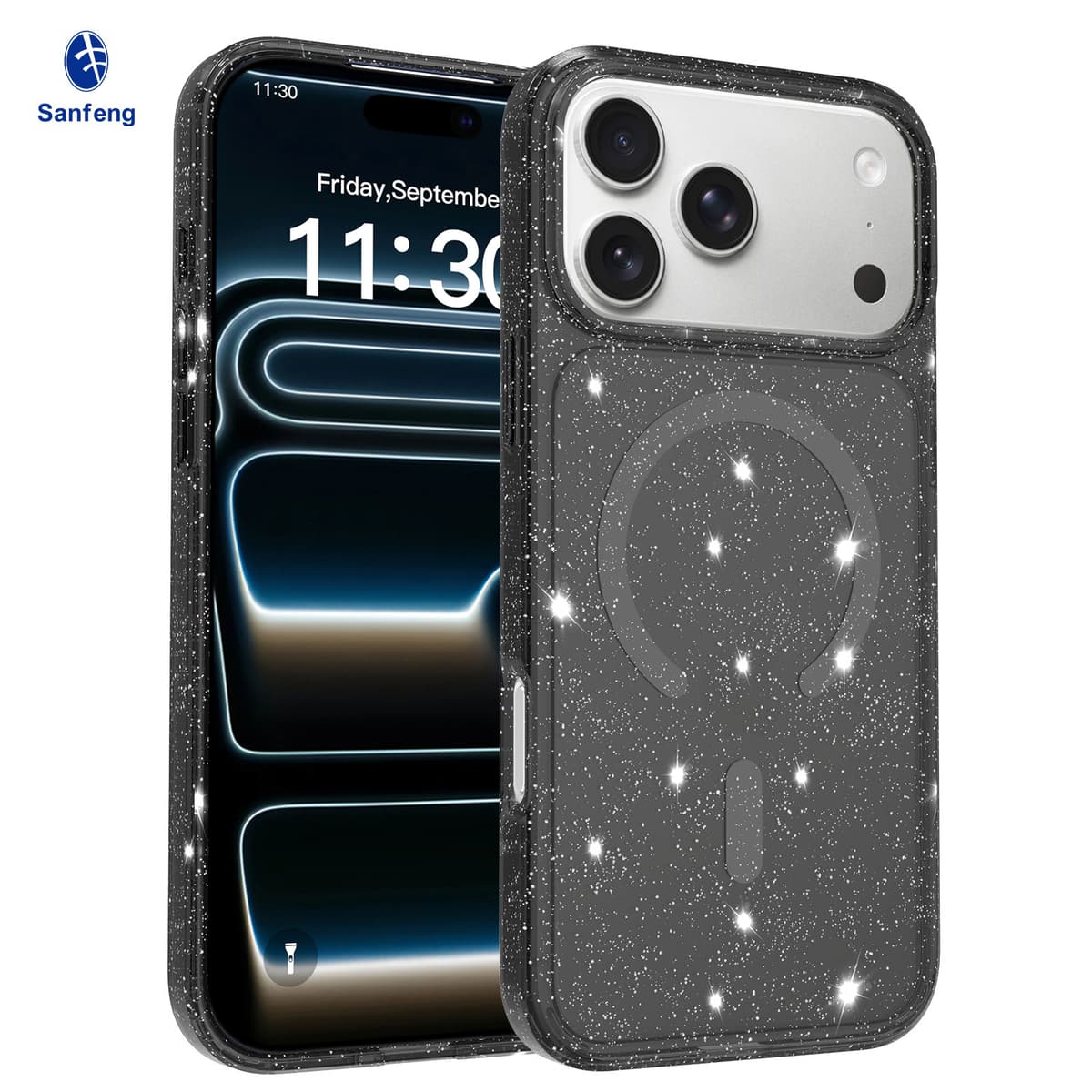 Glitter black--magnetic suction [thickness 1.5]