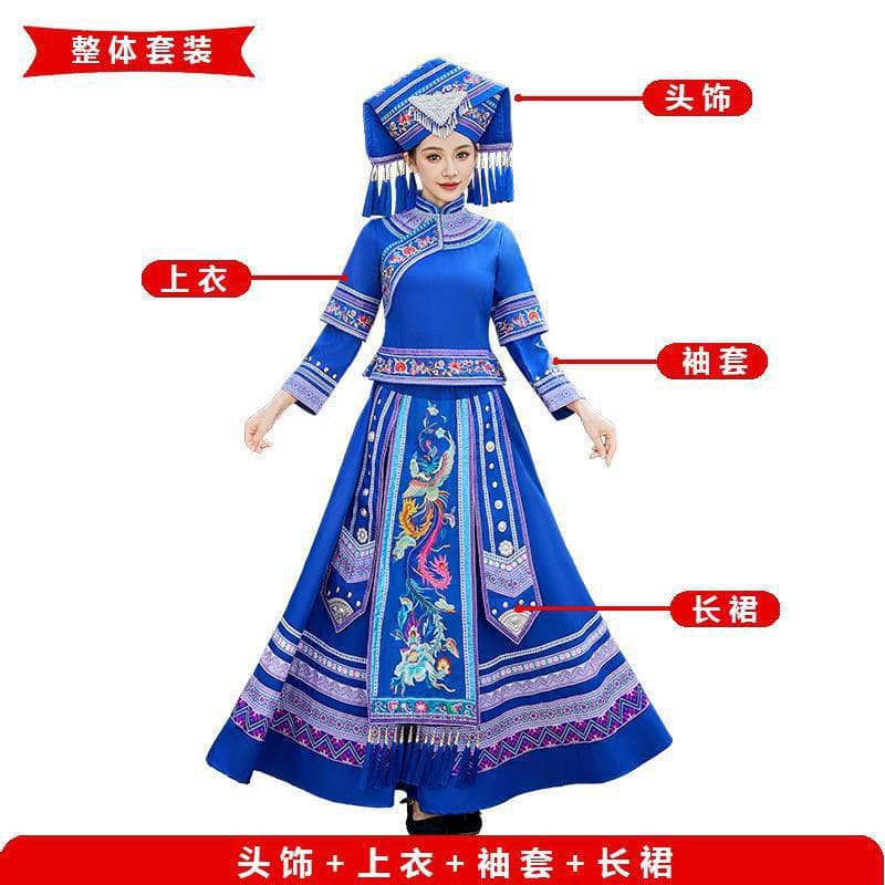 Blue women's three-piece suit