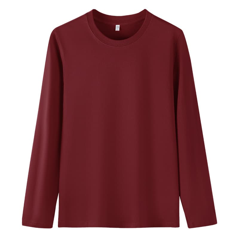 Burgundy [180g pure cotton long sleeves]
