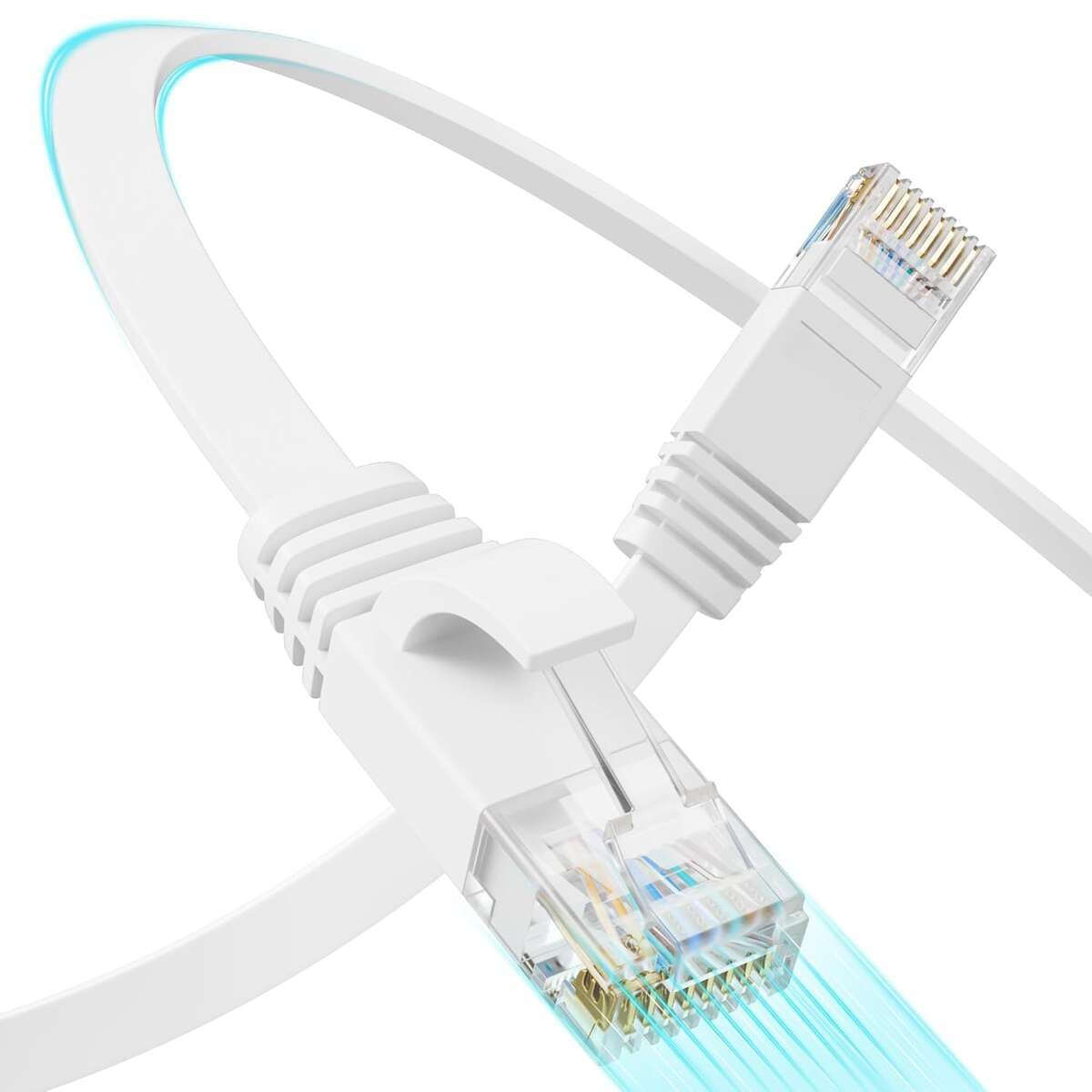 Wholesale Category 6 Flat Network Cable Cat6 Gigabit Network Cable Pure Copper Twisted Pair Finished Computer Connection Cable Network Wiring 1