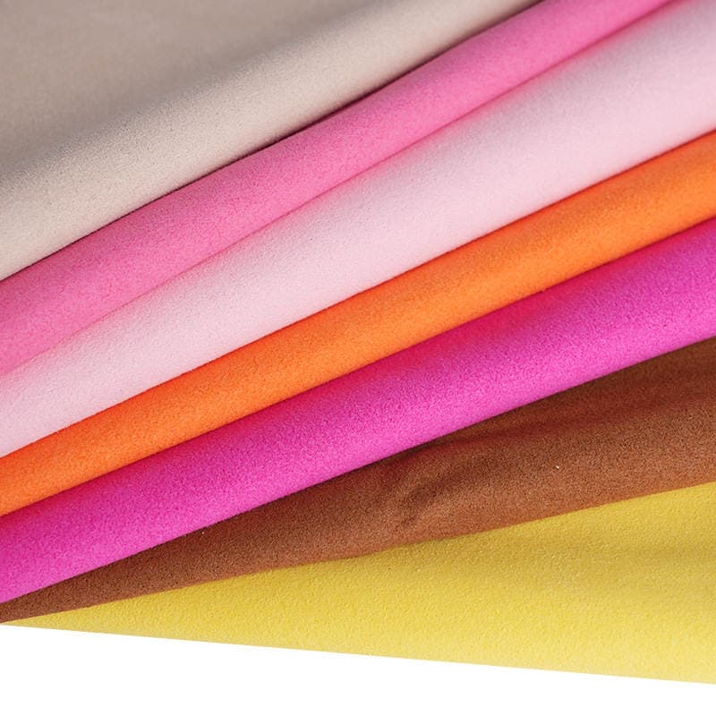 0.8mm PU süet mikrofiber dəri parça, antibakterial və kif əleyhinə, çantalar, geyimlər və ayaqqabılar üçün 5