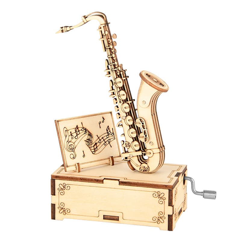 Byh807 saxophone music box - boxed