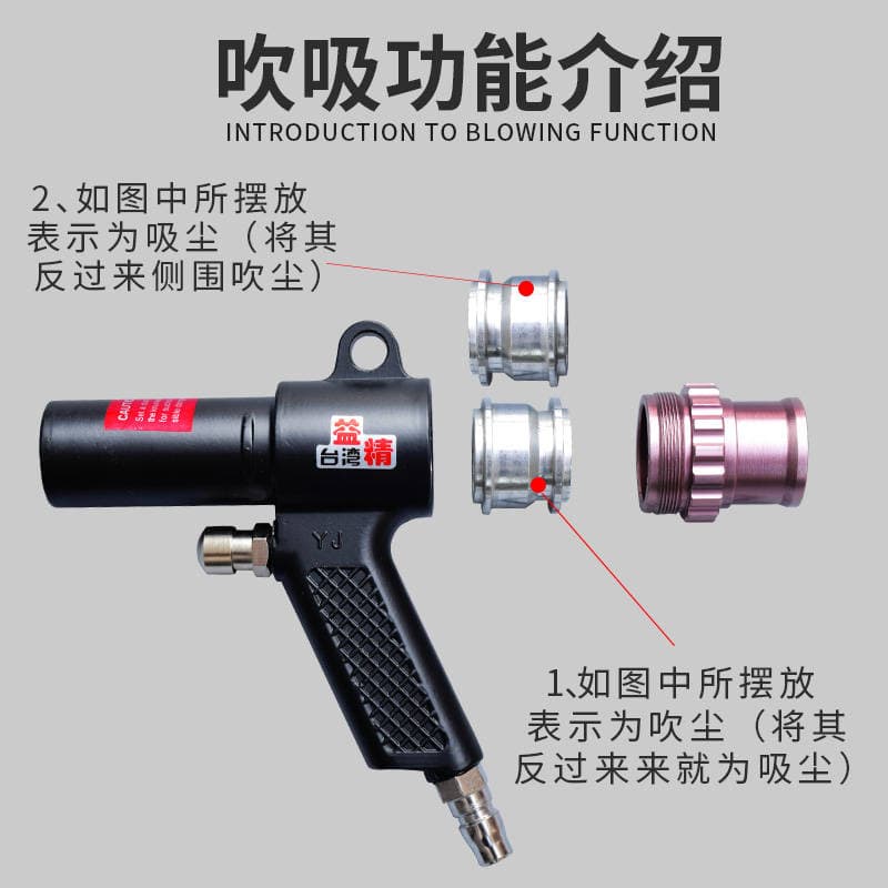 Yijing Aluminum Alloy Tire Repair Dual-Purpose Vacuum Cleaner, Tire Grinding Dust Suction Gun, Grinding Pneumatic Tool 2