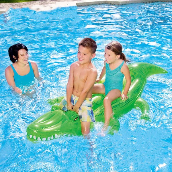 Bestway41010 Children's Water Seat Riding Water Play Toy Adult Crocodile Sitting Thickened Crocodile with Handle