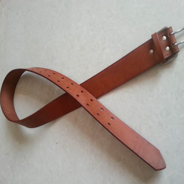 Cowhide Electrician's Belt, First-Layer Double-Eye Pin Buckle Electrician's Belt, Miner's Belt, Cowhide Electrician's Belt