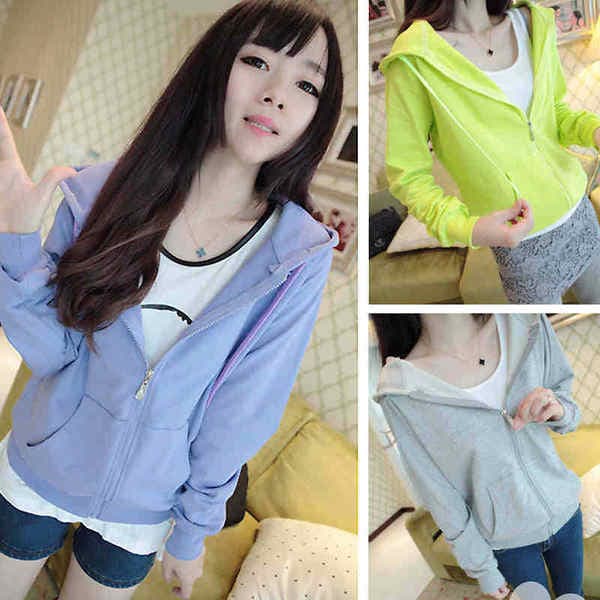 2020 Autumn New windbreaker women's clothes South Korea women's thin casual hooded cardigan student coat sweater