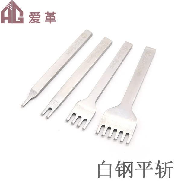 DIY leather punching tool leather is cut straight cut hand perforated leather rope cut white steel flat cut 2.5-3mm