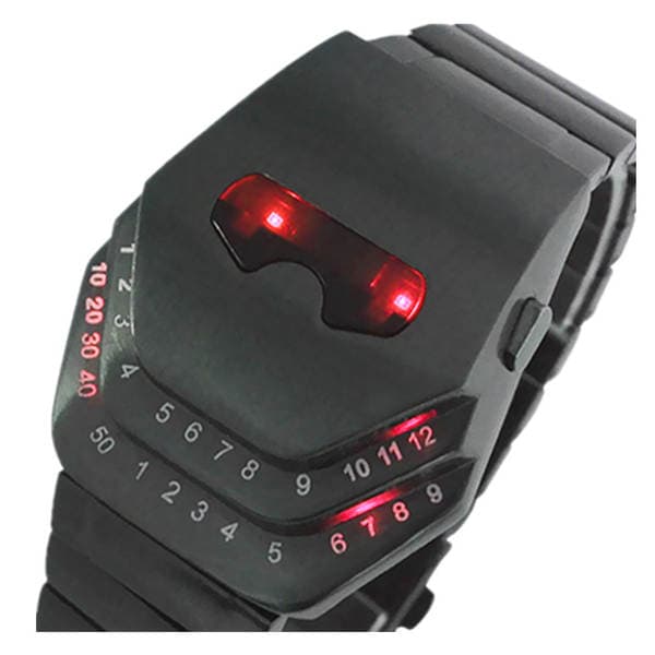 Dəbli Kobra Formalı Elektron Saat, İşıqlı, Ərinti Kəmərli