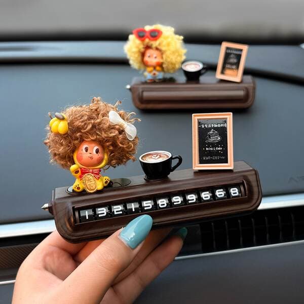 2026 New Model Star-Shaped Temporary Parking Number Plate for Moving Car, Phone Number Plate for Car, Cute Female Car Phone Number Plate