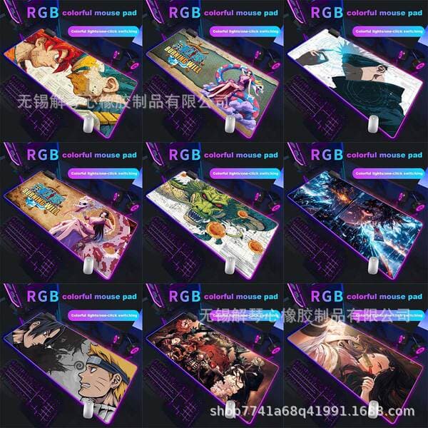 One Piece Hank RGB LED İşıqlı Böyük Oyun Siçan Altlığı