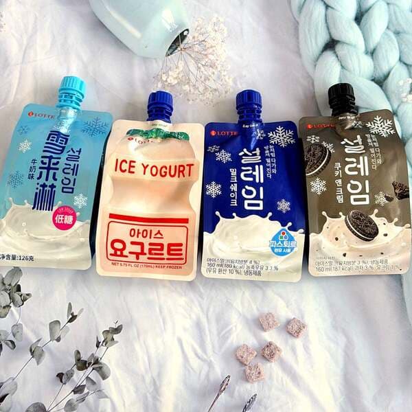 Koreya istehsalı Lotte Snow Cream süd peçenye dondurması, 125 q