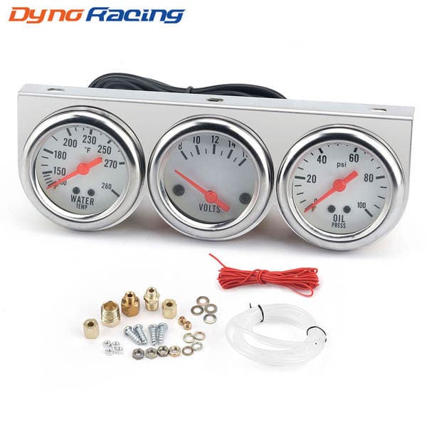 Car modification instrument 52mm mechanical water temperature hydraulic voltage three-in-one 2-inch triple meter combination instrument