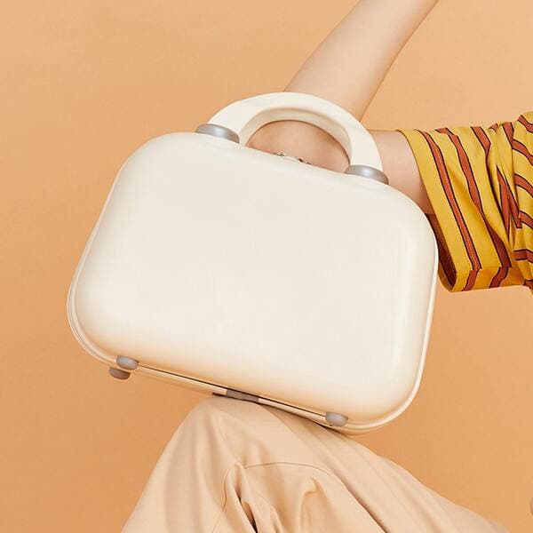 Portable Travel Cosmetic Bag Women's Trolley Case Handbag Can Cover Luggage Trolley Women's Bag Portable Cosmetic Case