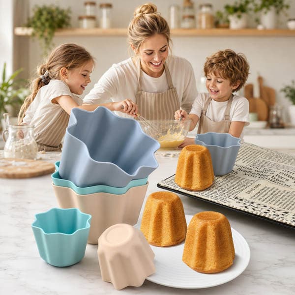 Factory Direct Sale Mini Cake Mold, Canelé Single Cup Cake Mold, Carbon Steel Non-Stick Chrysanthemum Cup Baking Tray