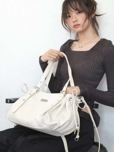 In-Stock Korean 2026 New Model Single Shoulder Crossbody Bag with Pu Long Strap, Large Capacity Tote Bag, Hot-Selling Item