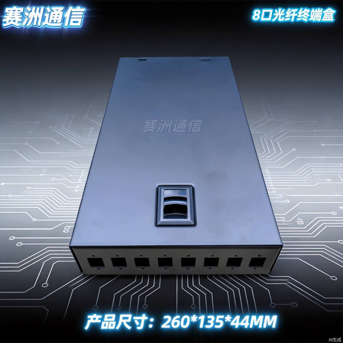 Saizhou 8 Portlu Optik Fiber Terminal Qutusu, Metal, Divara Quraşdırılan