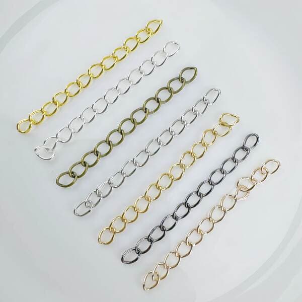 5CM Tail Chain Adjusting Chain Extension Chain Connecting Chain Coil Necklace Bracelet Handmade Material DIY Jewelry Accessories