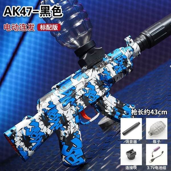 AK47, M416, MP5 qraffiti dizaynlı oyuncaq tapançalar