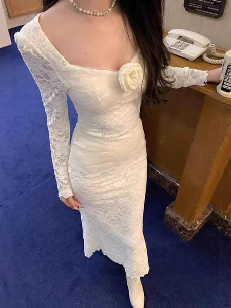 Yeni payız-qış Fransız retro üslubunda zərif güpürlü don, uzunqol, beli vurğulayan, incə göstərən qısa model