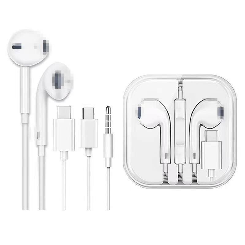 For iPhone wire control Bluetooth headset Apple/Android/Huawei wired in-line headset type-c in-ear