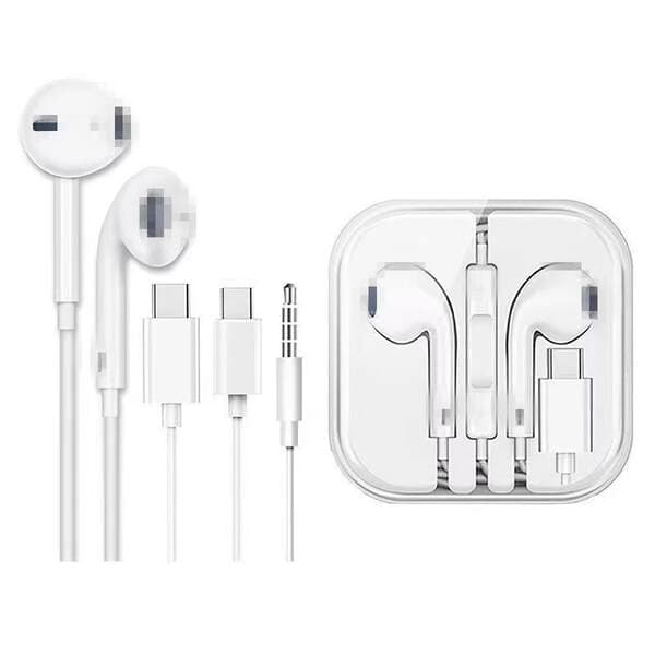 For iPhone wire control Bluetooth headset Apple/Android/Huawei wired in-line headset type-c in-ear