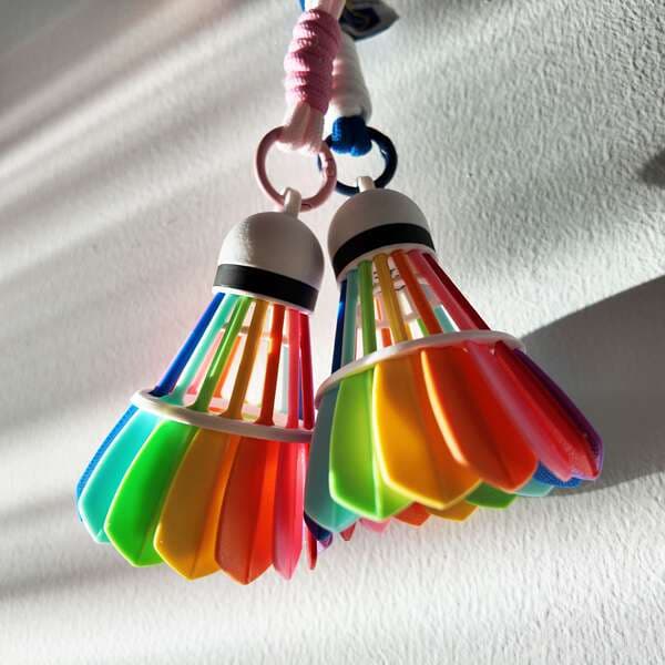 3D Printed Little Red Book Dopamine Rainbow Badminton Bag Pendant Ins Style Ball Bag Pendant Gift